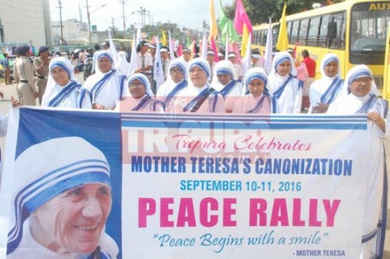 AMC Mayor inaugurates rally as tribute to Mother Teresaâ€™s canonization to Sainthood